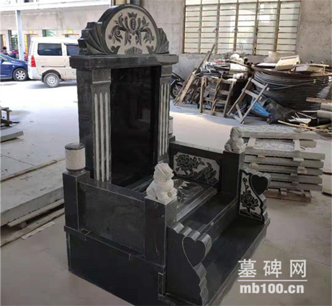 芝麻黑654墓碑，公墓传统墓碑样式